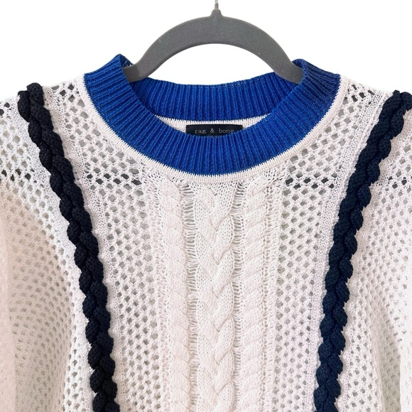 rag & bone Celina Cotton Crew in White Size XXS - Picture 7 of 14